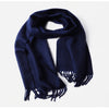 Water Pattern Navy Blue Cashmere Scarf