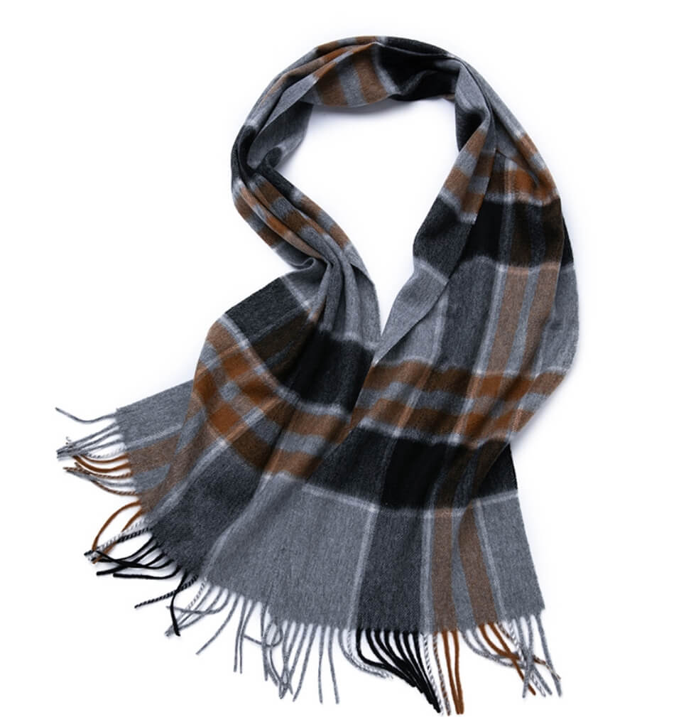 Winter mens plaid pure cashmere scarf | best cashmere scarves – SUNXZZ