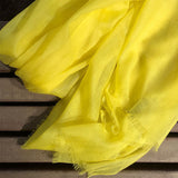 Charger l&#39;image dans la galerie, Châle en cachemire léger jaune 300S