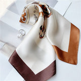 Load image into Gallery viewer, Simple Printed Silk Square Scarf 21&quot; - 12 momme