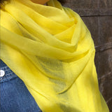 Load image into Gallery viewer, 300S Yellow Lightweight Cashmere Shawl Wrap