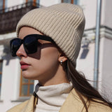 Load image into Gallery viewer, Knitted Cashmere Beanie Hat