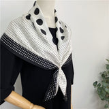 Load image into Gallery viewer, Polka Dot Silk Square Scarf Mulberry Silk Satin Shawl Scarf 35 inch 12 momme