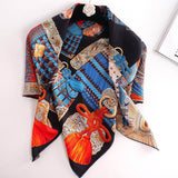 Load image into Gallery viewer, Samurai Armor Large Twill Silk Square Scarf 35 inch 14 Momme
