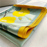 Load image into Gallery viewer, Fashion Patchwork Floral Mulberry Silk Scarf 35 inch 14 momme