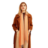 Load image into Gallery viewer, Orange-Dark Orange Pure Cashmere Panel Multicolor Scarf