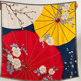 Laden Sie das Bild in den Galerie-Viewer, Modischer Schal aus Maulbeerseide mit Patchwork-Blumenmuster, 88,9 cm, 14 Momme