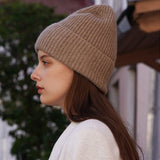 Load image into Gallery viewer, Knitted Cashmere Beanie Hat