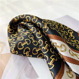 Load image into Gallery viewer, Lock Pattern Small Mulberry Silk Square Scarf 21&quot; - 12 momme