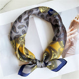 Load image into Gallery viewer, Cashew Pattern Printed Silk Square Scarf 21&quot; - 12 momme