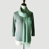 Load image into Gallery viewer, Water Pattern Green Cashmere Scarf