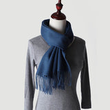 Load image into Gallery viewer, Water Pattern Light Blue Cashmere Scarf
