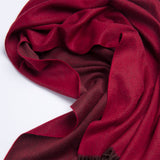 Load image into Gallery viewer, Double-Faced Red Wine Cashmere Wrap