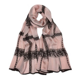 Load image into Gallery viewer, Pink Silk Print Scarf 70&#39;&#39; X 25&#39;&#39;