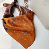Load image into Gallery viewer, Orange Vintage Mulberry Silk Scarf - 12 Momme