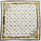 Laden Sie das Bild in den Galerie-Viewer, Quadratischer Schal aus 100 % Vintage-Mode aus Maulbeerseide