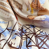 Charger l&#39;image dans la galerie, Écharpe carrée en satin étoilé pour femme, châle en soie de mûrier, 35 pouces, 14 momme