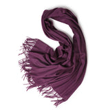 Load image into Gallery viewer, Purple Cashmere Water Ripple Fringe Shawl