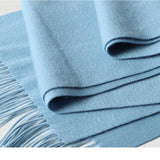 Load image into Gallery viewer, Water Pattern Light Blue Cashmere Scarf