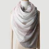 Load image into Gallery viewer, 200S Pink Plaid Cashmere Shawl Wrap