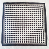 Charger l&#39;image dans la galerie, Bandanas vintage noirs et blancs, écharpes carrées à pois pour femmes, 27 pouces