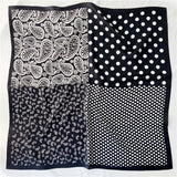 Load image into Gallery viewer, Square Polka Dot Vintage Silk Head Scarf - 12 momme