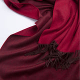 Load image into Gallery viewer, Double-Faced Red Wine Cashmere Wrap