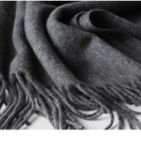Charger l&#39;image dans la galerie, Wrap en cachemire gris à motif d&#39;eau