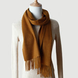Load image into Gallery viewer, Water Pattern Camel Cashmere Scarf