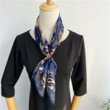 Load image into Gallery viewer, 100% Fashion Mulberry Silk Head Scarf  Real Silk Hair Scarf Square