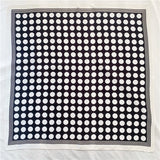 Charger l&#39;image dans la galerie, Bandanas vintage noirs et blancs, écharpes carrées à pois pour femmes, 27 pouces