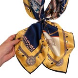Load image into Gallery viewer, Colorful Silk Head Scarf 35x35