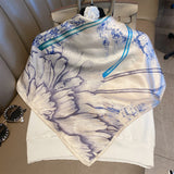 Load image into Gallery viewer, 35&quot; Colorful Silk Square Scarf
