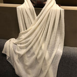 Load image into Gallery viewer, White Knitted 200s Cashmere Wrap