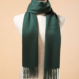 Load image into Gallery viewer, Men&#39;s Dark Green Cashmere Scarf