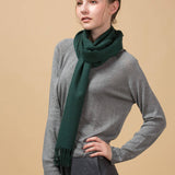 Load image into Gallery viewer, Dark Green Cashmere Scarf
