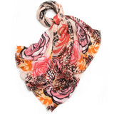 Load image into Gallery viewer, Rose Print Lightweight 100s Cashmere Shawl