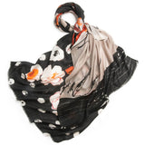 Laden Sie das Bild in den Galerie-Viewer, Schwarzer, bedruckter, leichter Schal aus 100er-Kaschmir