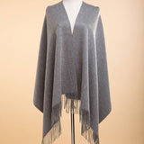 Load image into Gallery viewer, Grey Cashmere Wrap Blanket Scarf