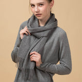 Load image into Gallery viewer, Grey Cashmere Scarf
