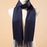 Load image into Gallery viewer, Men&#39;s Navy Blue Cashmere Scarf