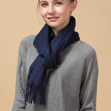 Load image into Gallery viewer, Navy Blue Cashmere Scarf