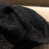 Charger l&#39;image dans la galerie, Écharpe en cachemire de luxe tricotée noire