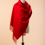 Charger l&#39;image dans la galerie, Écharpe couverture en cachemire rouge pour hommes