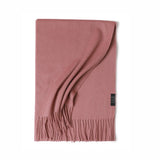Load image into Gallery viewer, Pink Cashmere Water Ripple Fringe Scarf