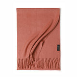 Load image into Gallery viewer, Red Cashmere Water Ripple Fringe Scarf