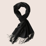 Load image into Gallery viewer, Black Pure Cashmere Panel Multicolor Scarf