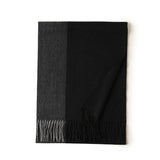 Load image into Gallery viewer, Black Pure Cashmere Panel Multicolor Scarf