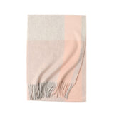 Load image into Gallery viewer, Apricot Cashmere Plaid Fringe Scarf