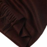 Load image into Gallery viewer, Brown Cashmere Water Ripple Fringe Scarf